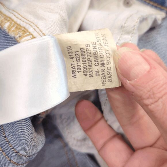 Ariat Men's 38x32 Rebar M4 Relaxed Fit Bootcut Jeans with Loop Lock - Picture 8 of 9